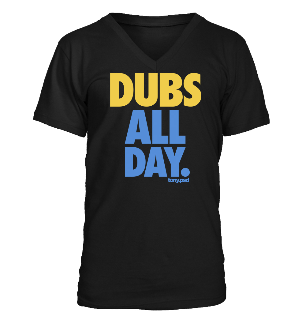 Dubs todo el día. - Camiseta para hombre cuello en V - Golden State Warriors Curry - Imagen 2 de 4