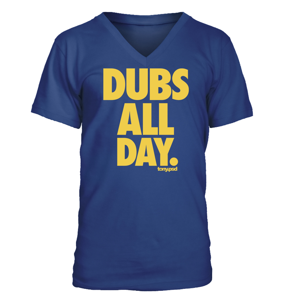 Dubs todo el día. - Camiseta para hombre cuello en V - Golden State Warriors Curry - Imagen 4 de 4