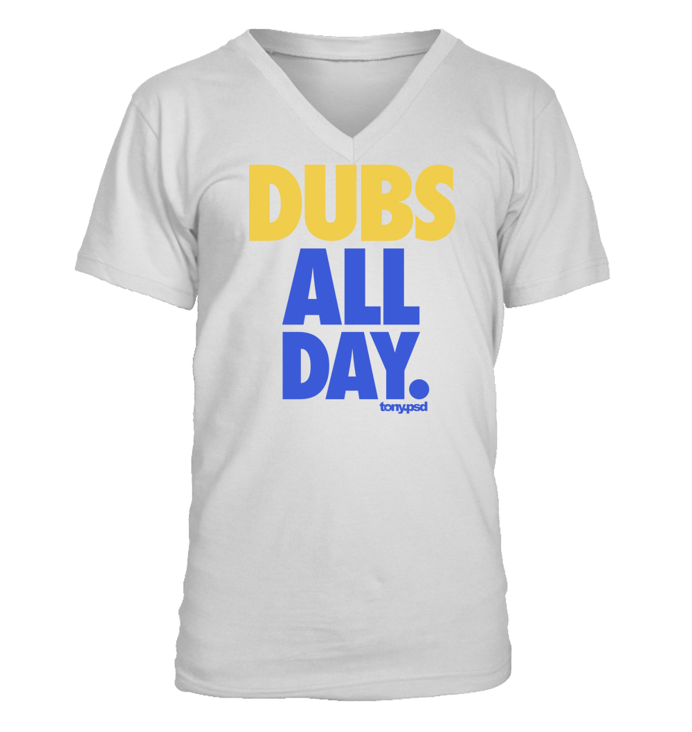Dubs todo el día. - Camiseta para hombre cuello en V - Golden State Warriors Curry - Imagen 3 de 4