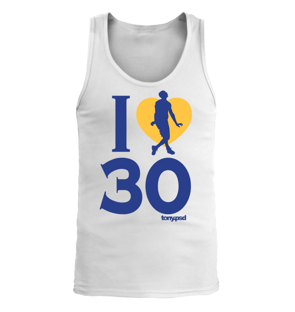 Camiseta sin mangas I Love (Heart) 30 para hombre - Golden State Warriors - Imagen 5 de 5