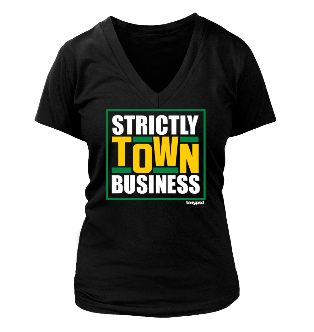 Strictly Town Business - Women's V-Neck T-Shirt - Oakland Athletics A's - Picture 2 of 4