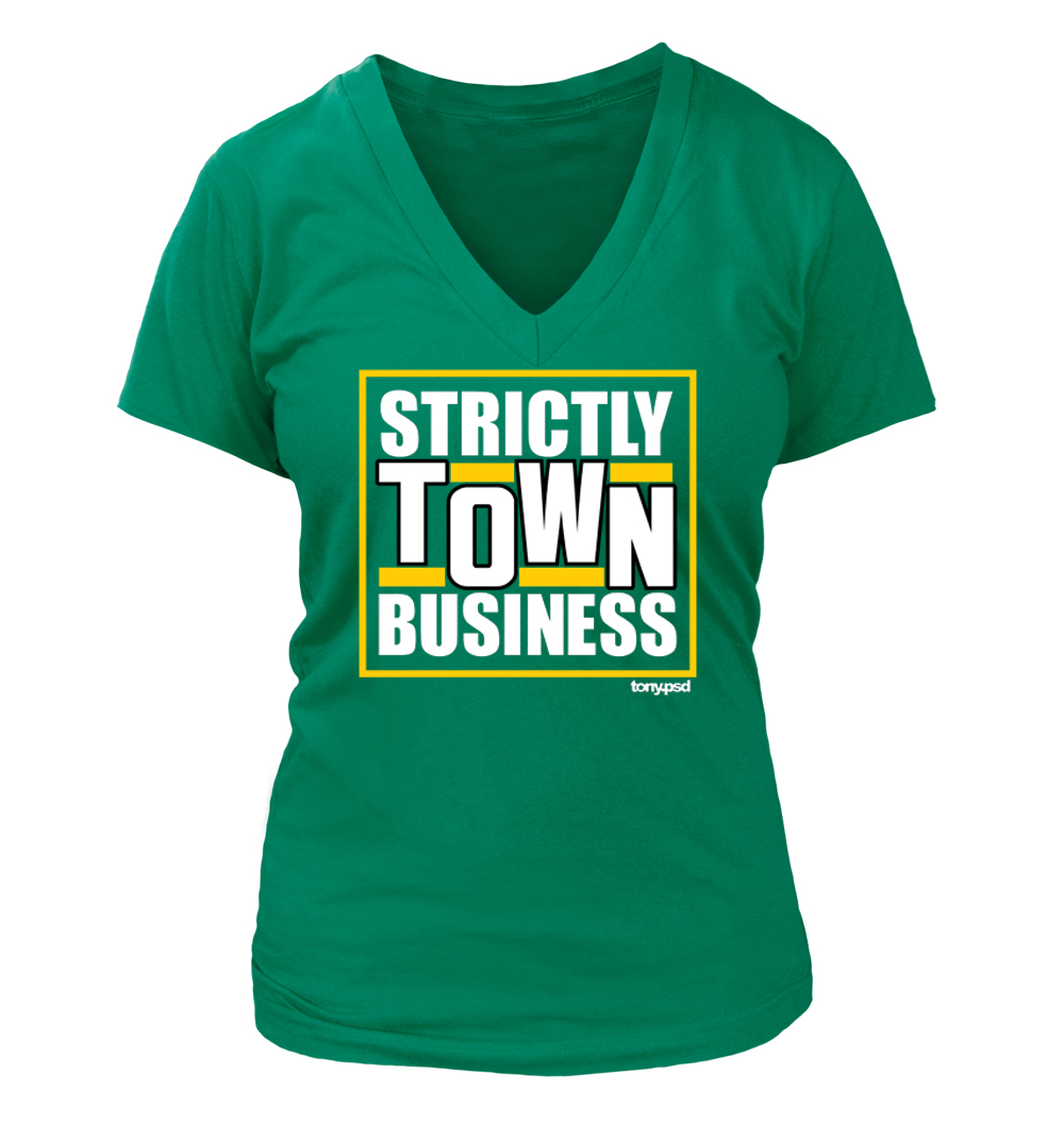Strictly Town Business - Women's V-Neck T-Shirt - Oakland Athletics A's - Picture 4 of 4
