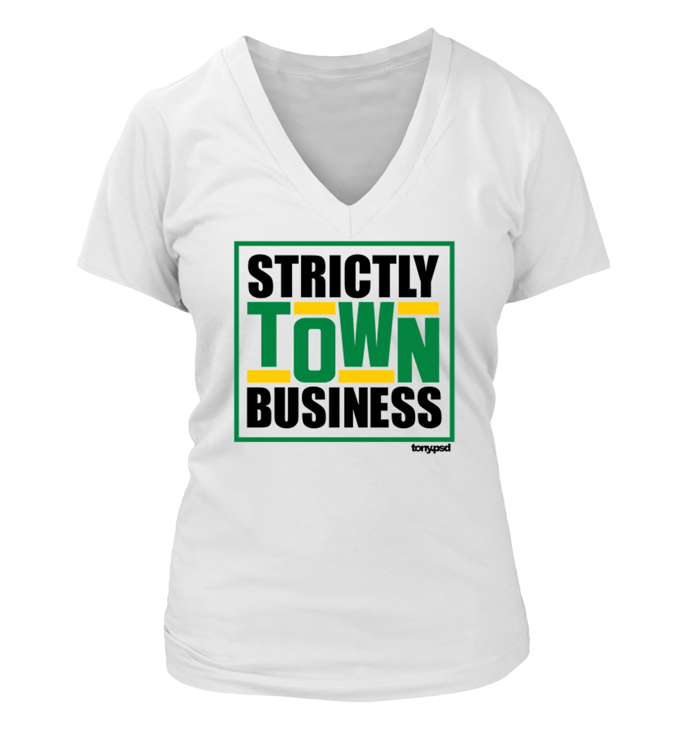 Strictly Town Business - Women's V-Neck T-Shirt - Oakland Athletics A's - Picture 3 of 4