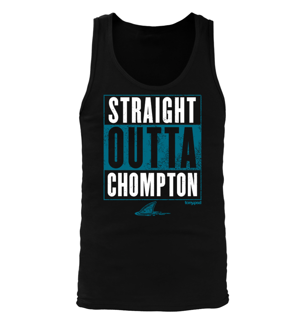 Straight Outta Chompton - Men's Tank Top - San Jose Sharks - Picture 2 of 4