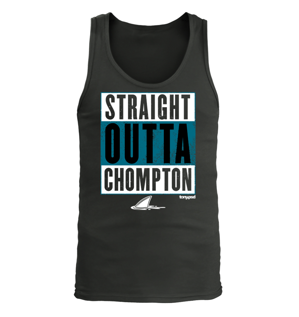 Straight Outta Chompton - Men's Tank Top - San Jose Sharks - Picture 3 of 4